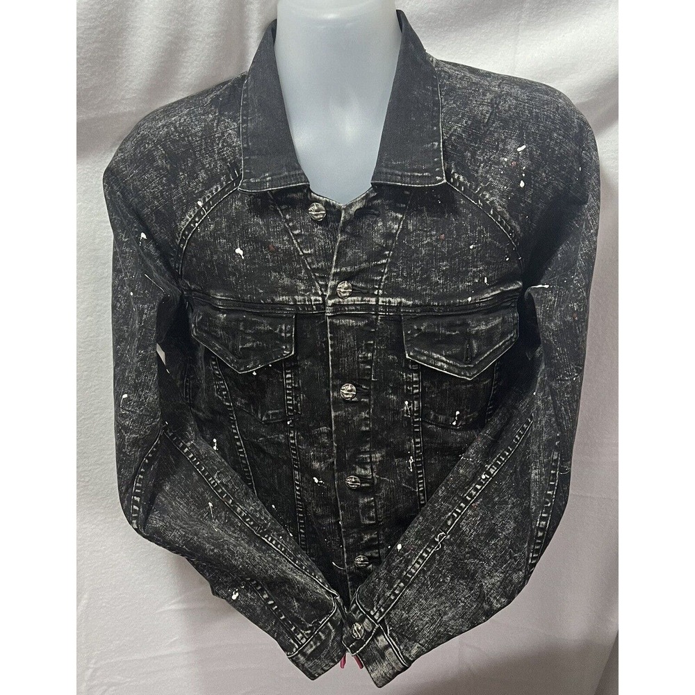 Dead Than‎ Cool Distressed Jean Jacket Unique Rare Size Med